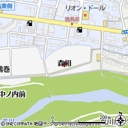 福島県福島市下野寺（森相）周辺の地図