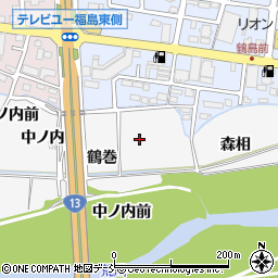 福島県福島市下野寺鶴巻前周辺の地図