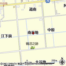 福島県福島市二子塚南谷地周辺の地図