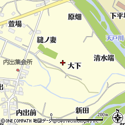 福島県福島市二子塚大下21周辺の地図