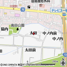 福島県福島市下野寺太田周辺の地図