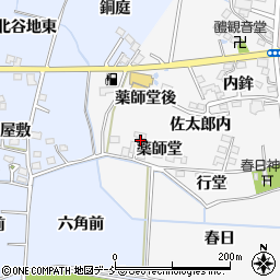 福島県福島市下野寺薬師堂周辺の地図