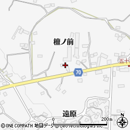 福島県福島市在庭坂檀ノ前周辺の地図