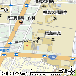 県立福島東高校周辺の地図