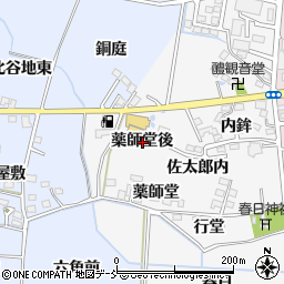 福島県福島市下野寺薬師堂後周辺の地図