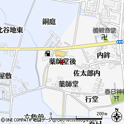 福島県福島市下野寺（薬師堂後）周辺の地図