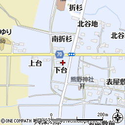 福島県福島市笹木野下台37周辺の地図