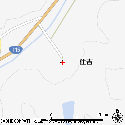 福島県福島市大波（住吉）周辺の地図