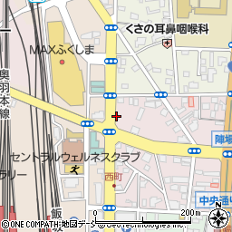 日産レンタカー福島駅前店周辺の地図