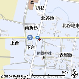 福島県福島市笹木野下台27周辺の地図