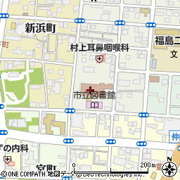 福島市　中央学習センター周辺の地図