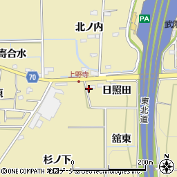 福島県福島市上野寺日照田34周辺の地図