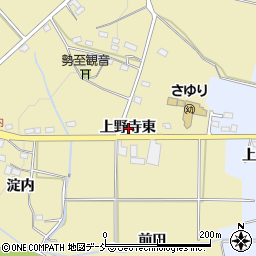 福島県福島市上野寺東周辺の地図