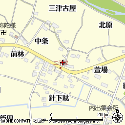 福島県福島市二子塚中条1周辺の地図