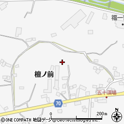 福島県福島市在庭坂元五十須場周辺の地図