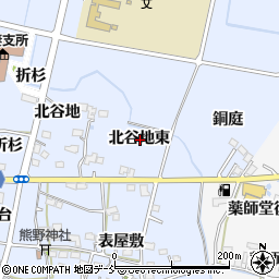 福島県福島市笹木野北谷地東周辺の地図