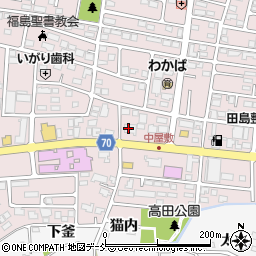 東邦銀行福島西中央支店周辺の地図