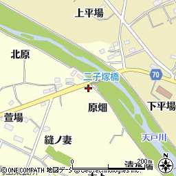 福島県福島市二子塚原畑28周辺の地図