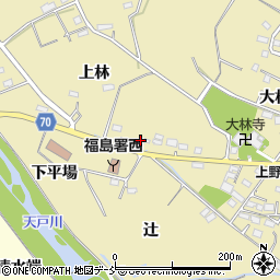 福島県福島市上野寺上林2周辺の地図