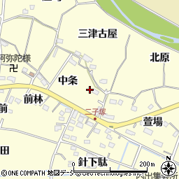 福島県福島市二子塚中条6周辺の地図
