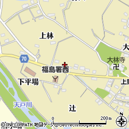 福島県福島市上野寺上林4周辺の地図