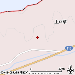 福島県伊達市霊山町石田上戸草17周辺の地図