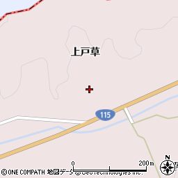 福島県伊達市霊山町石田（上戸草）周辺の地図