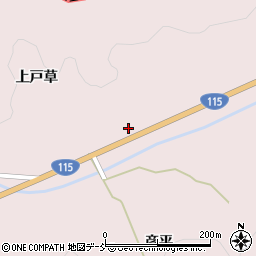 福島県伊達市霊山町石田上戸草57周辺の地図