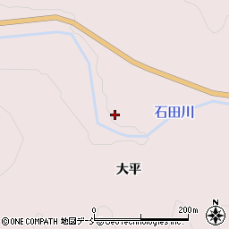 福島県伊達市霊山町石田大平1周辺の地図