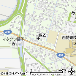 新潟県新潟市西蒲区巻乙198周辺の地図