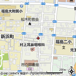 福島県福島市松木町周辺の地図