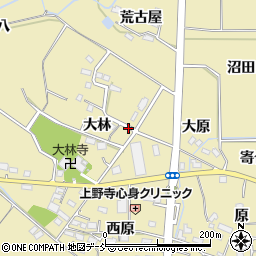 福島県福島市上野寺大林周辺の地図
