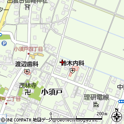 新潟県新潟市秋葉区小須戸周辺の地図
