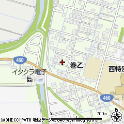新潟県新潟市西蒲区巻乙215周辺の地図