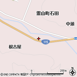 福島県伊達市霊山町石田神明前周辺の地図