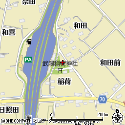 福島県福島市上野寺和喜周辺の地図
