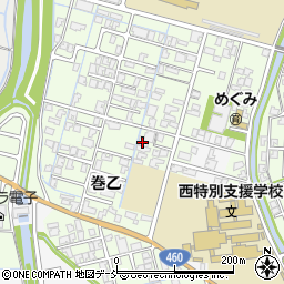 新潟県新潟市西蒲区巻乙187周辺の地図