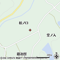 福島県伊達市霊山町下小国松ノ口周辺の地図