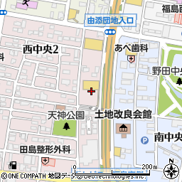 トヨタカローラ福島　西中央店周辺の地図