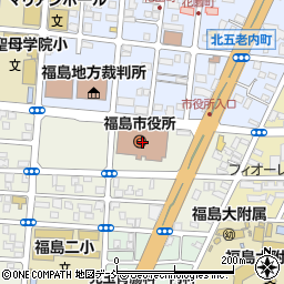 福島市役所　政策調整部・広聴広報課周辺の地図