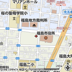 福島市役所 食堂周辺の地図