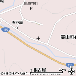 福島県伊達市霊山町石田下中瀬周辺の地図