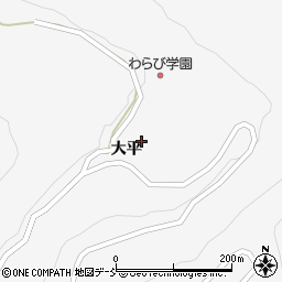 福島県喜多方市熱塩加納町加納大平周辺の地図