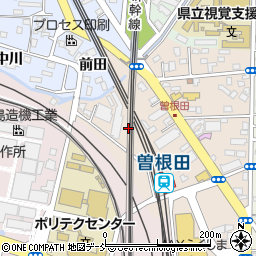 福島県福島市曽根田町周辺の地図