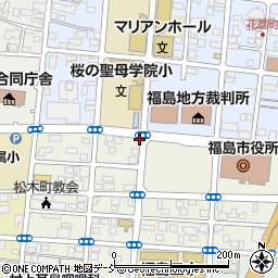 福島市役所前周辺の地図