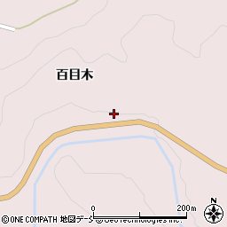 福島県伊達市霊山町石田百目木周辺の地図