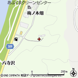 福島県福島市渡利八寺沢周辺の地図