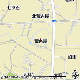 福島県福島市上野寺荒古屋周辺の地図