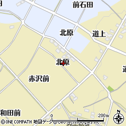 福島県福島市上野寺北原周辺の地図