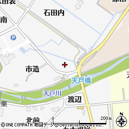 福島県福島市在庭坂沢目周辺の地図